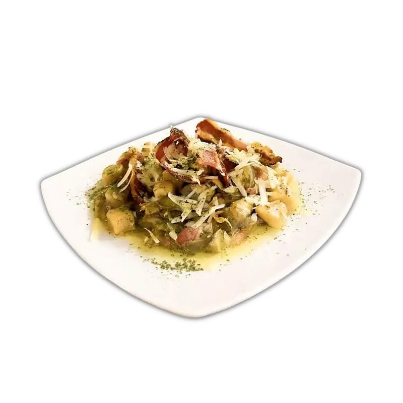 Gnocchi Di Pane Ai Carciofi E Guanciale Croccante