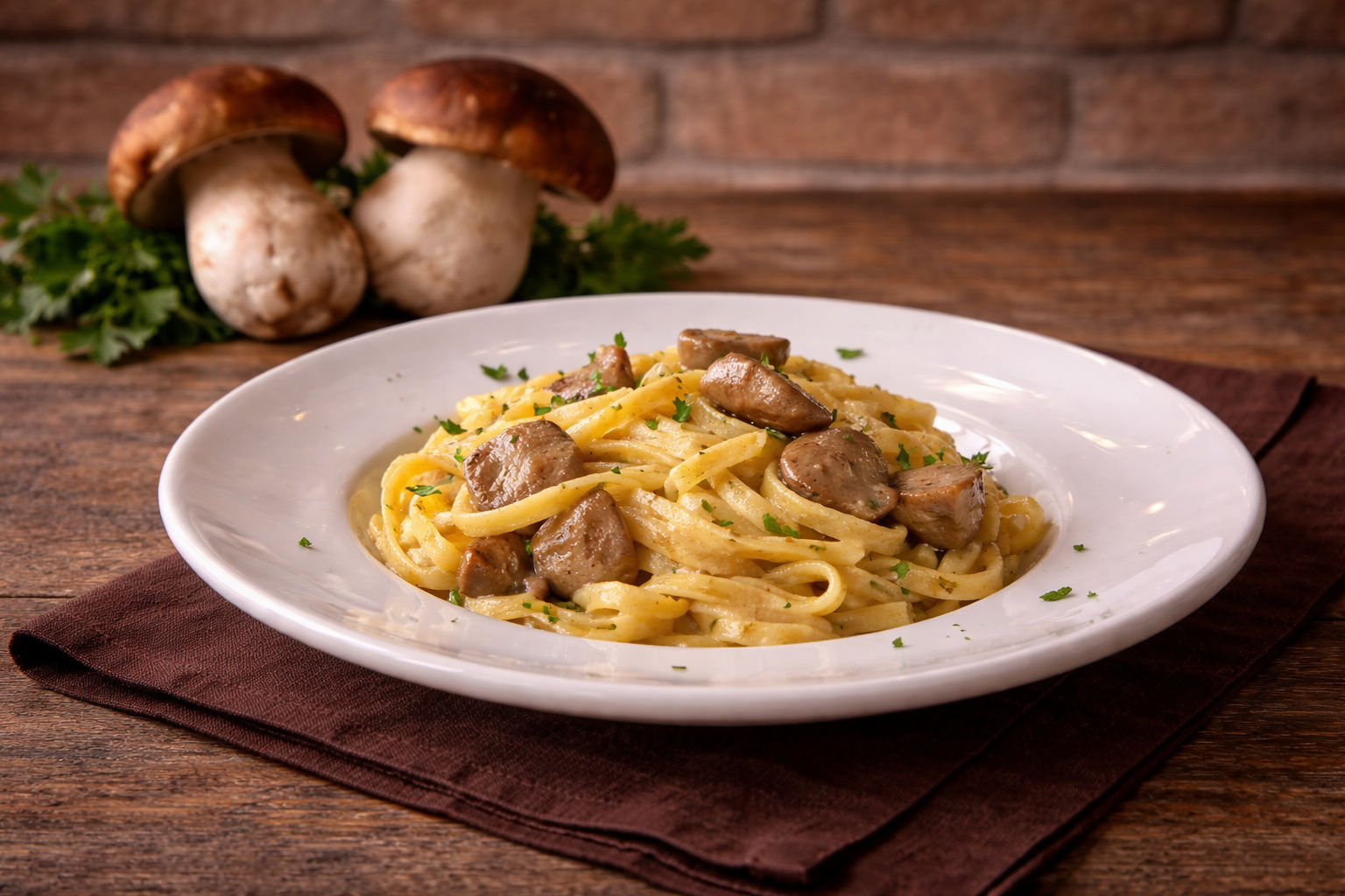 Fettuccine Ai Funghi Porcini