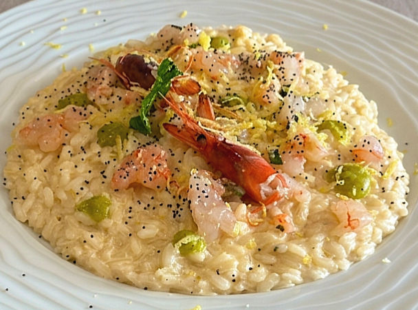 Risotto Limone E Tartare Di Gamberetti