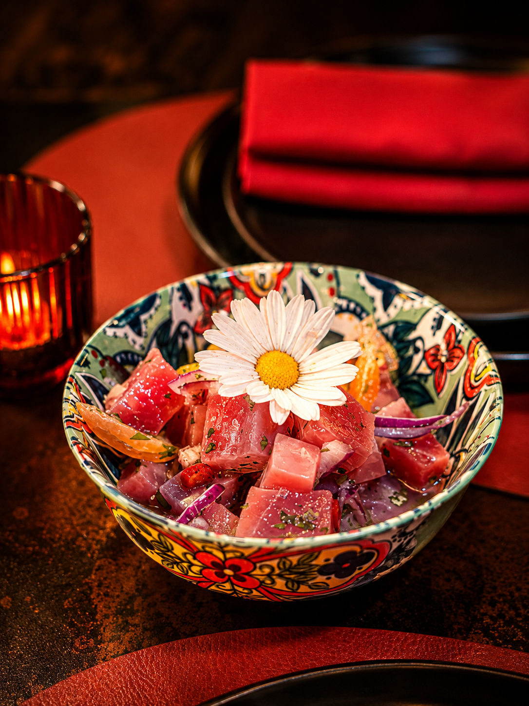 Ceviche Di Tonno Tradizionale Del Perù