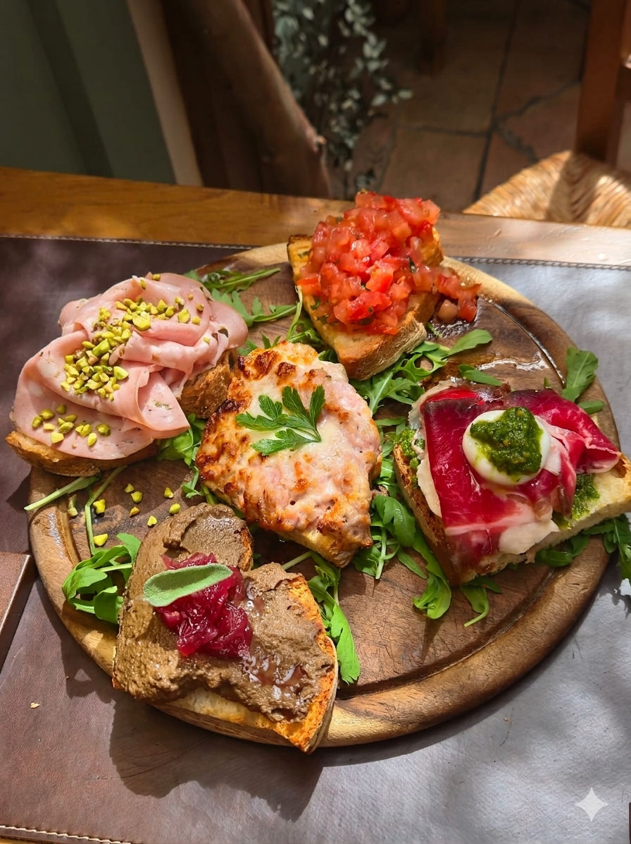 Tagliere Di Bruschette ‘5 Storie’ (2 Pax)