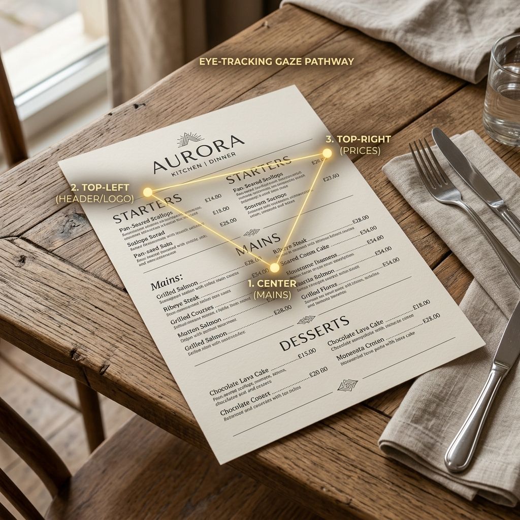 The Golden Triangle Menu Design: How to Use Psychology to Drive Sales