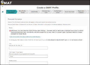  Step 4: Create a GMAT profile