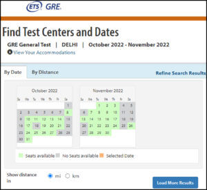 STEP 6: Select GRE Exam Date & Time