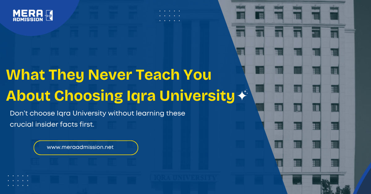 Iqra University Karachi Admission Guide 2025 Banner – BS Programs, Fee & Merit Details