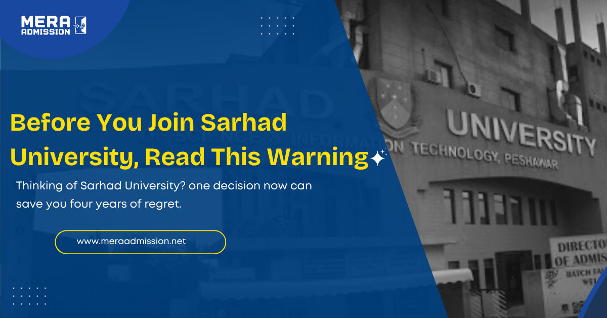 Sarhad University Peshawar Admission Guide 2025 Banner – BS Programs, Fee & Merit Info