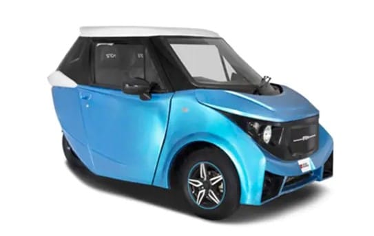 Strom Motors R3 in Blue With White Roof