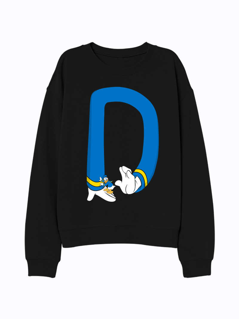 Donald with a D Sweatshirt - Black
