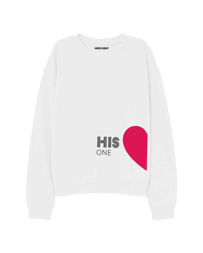 His one (Female) Sweatshirt - Couple Edition - White