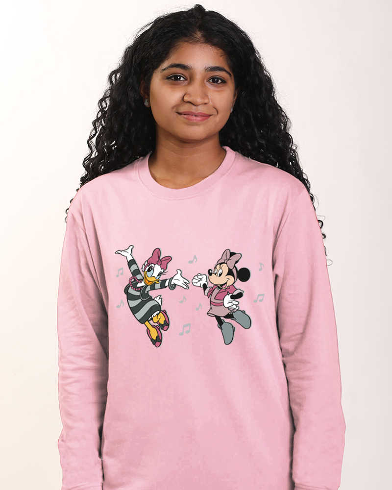 Daisy & Minney Regular Fit Pink Sweatshirt 