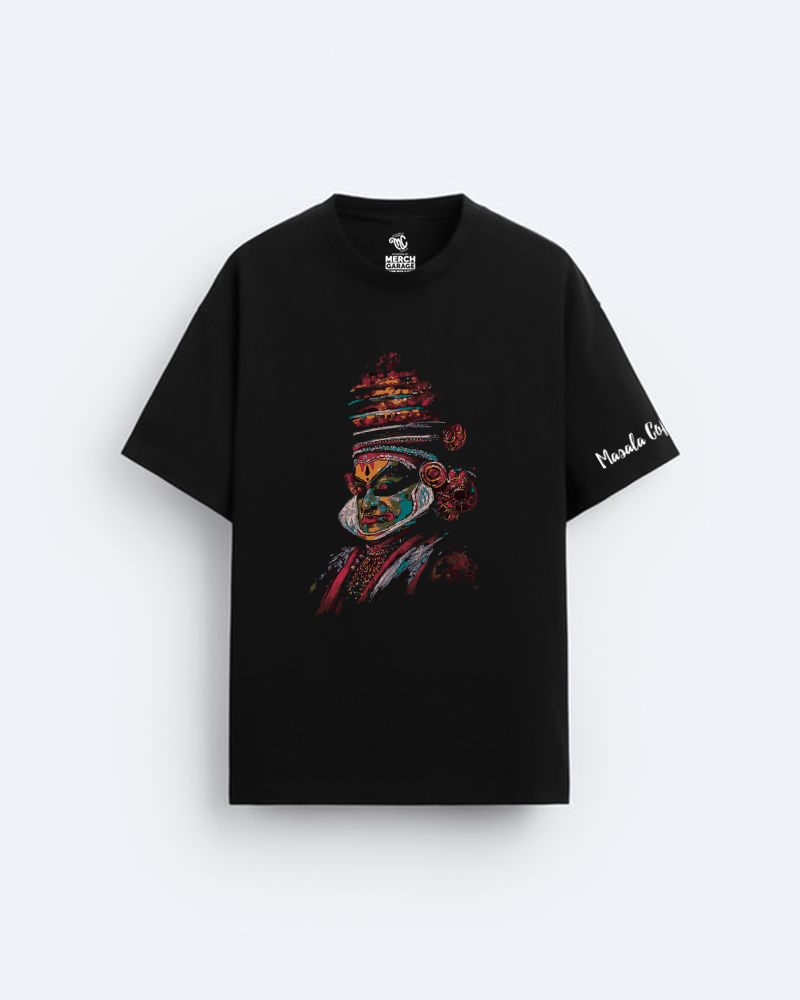 Kathakali Black Oversized Tshirt