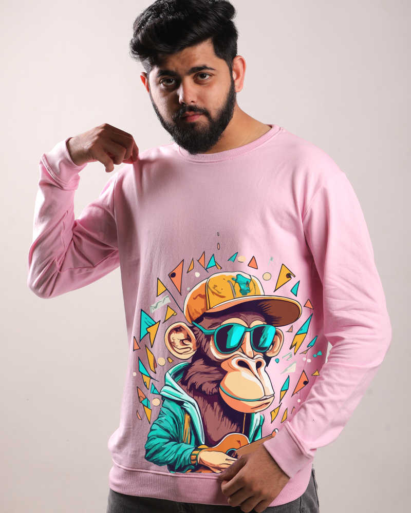 Gorilla Ukulele Surreal Design Casual Sweatshirt