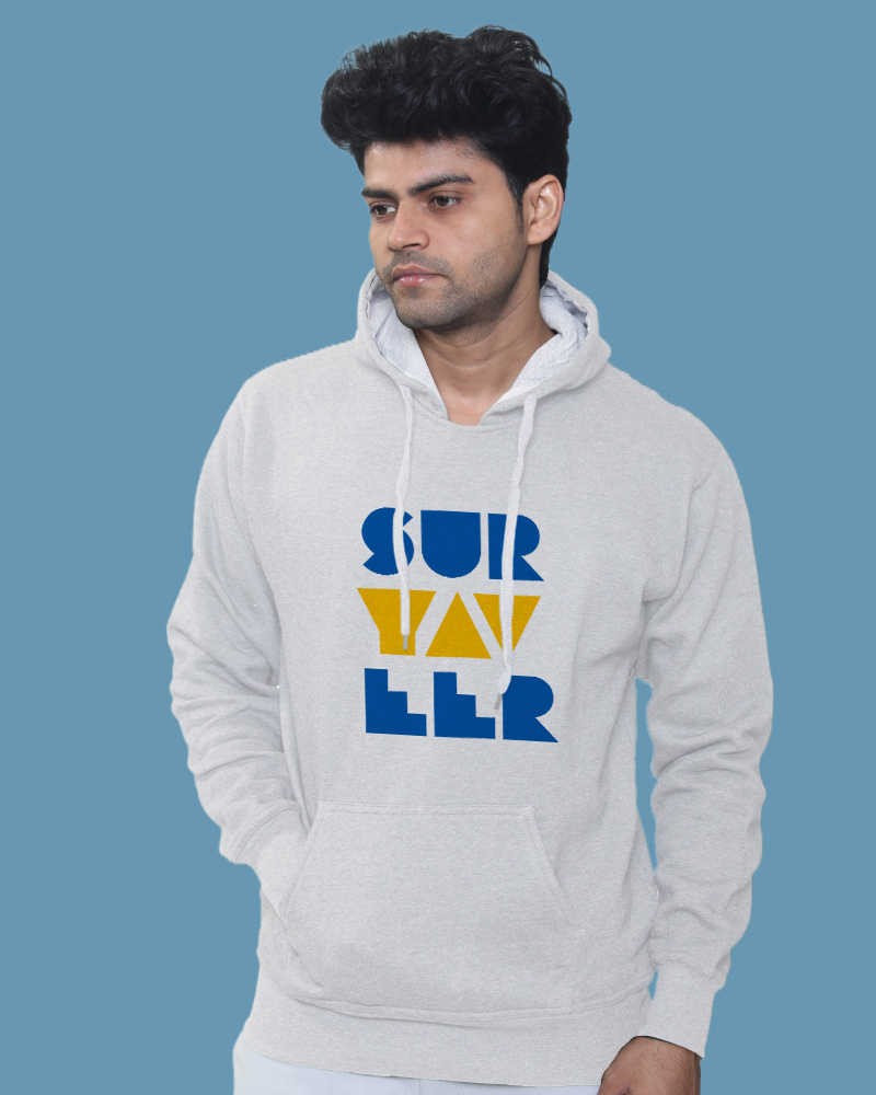 Suryaveer Leggo Male Design Fleeced kangaroo pockets Hoodie