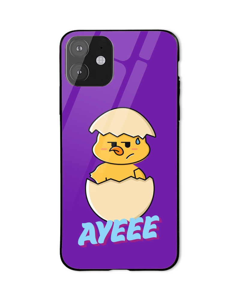 Ayeee Glass Mobile Cover - Purple