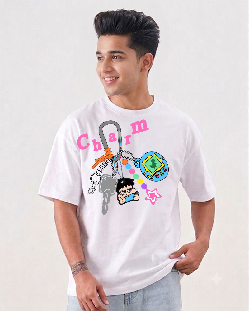 Charm White Oversized T-shirt