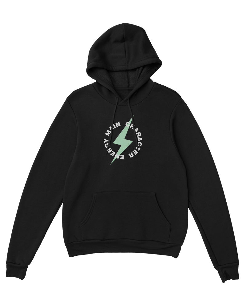 Main Character Energy (Green Flash) Hoodie - Black