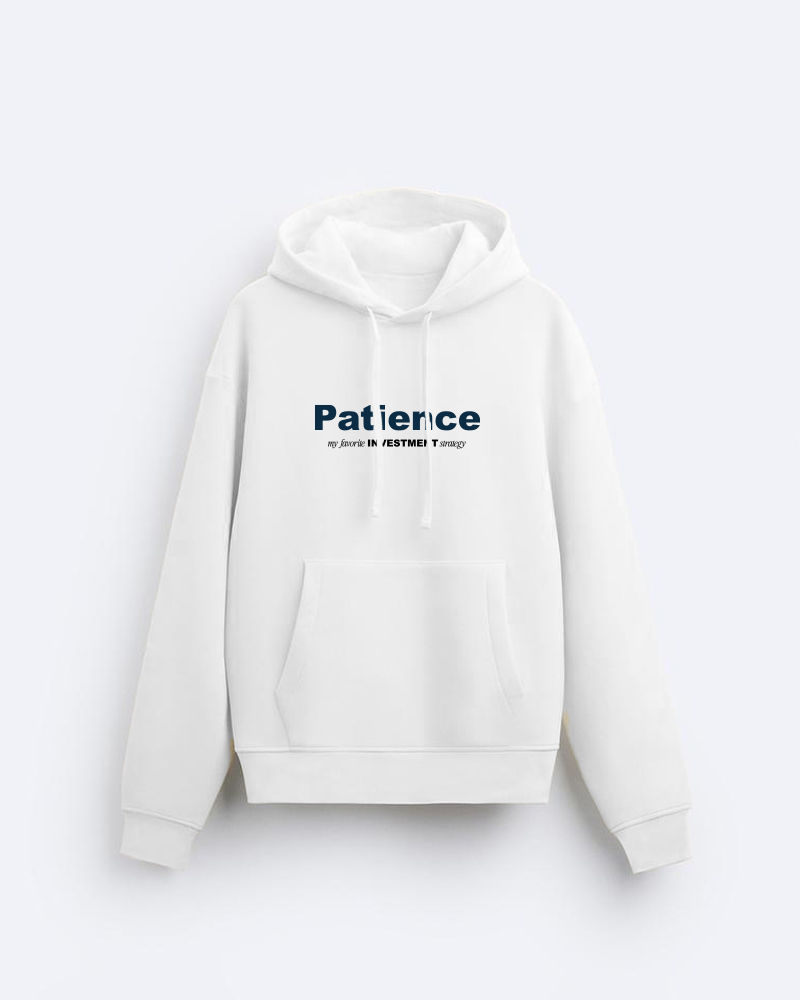 Patience White Hoodie