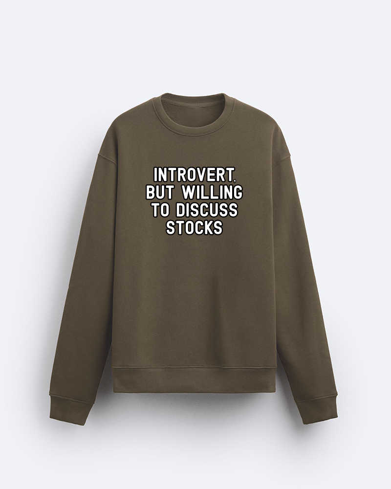 Introvert Regular Fit Sweatshirt - Olive Green