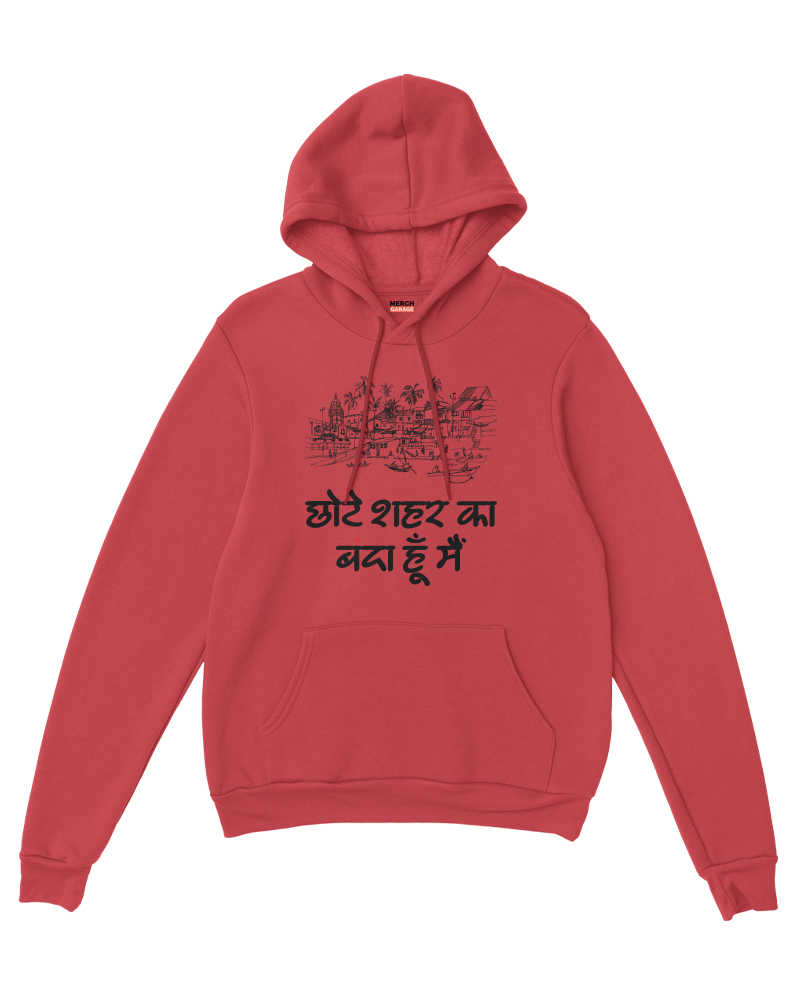 Chhote Seher Ka Banda Hun Main Hoodie - Red