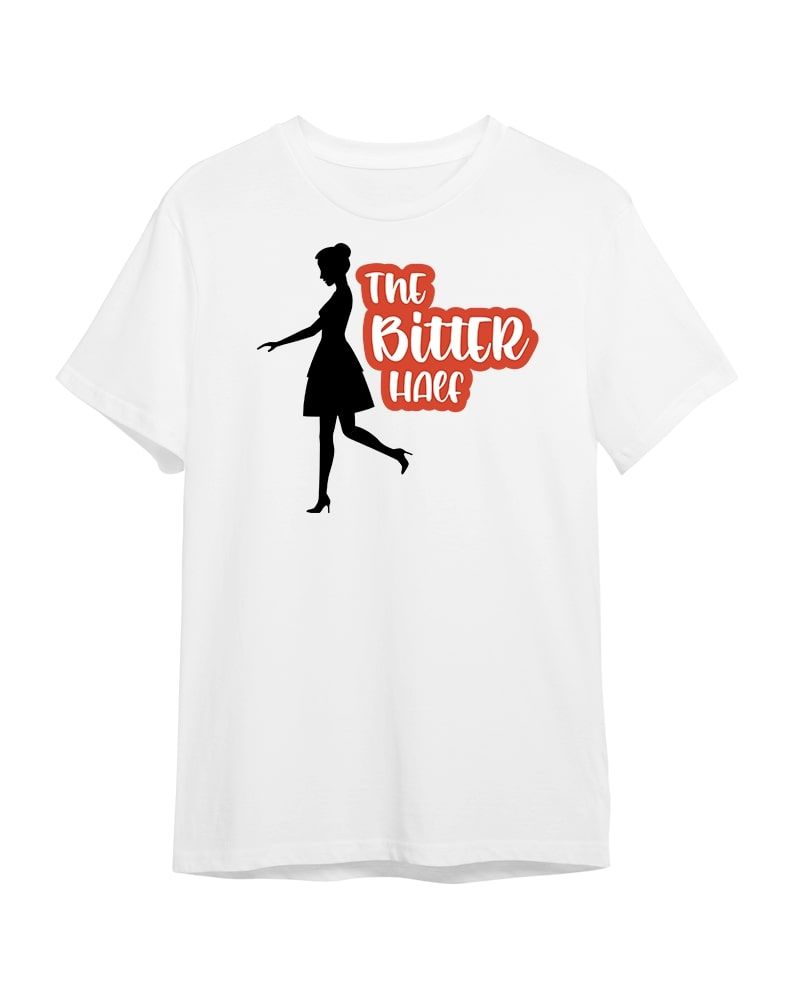 The Bitter Half (Female) Tshirt - Couple Edition