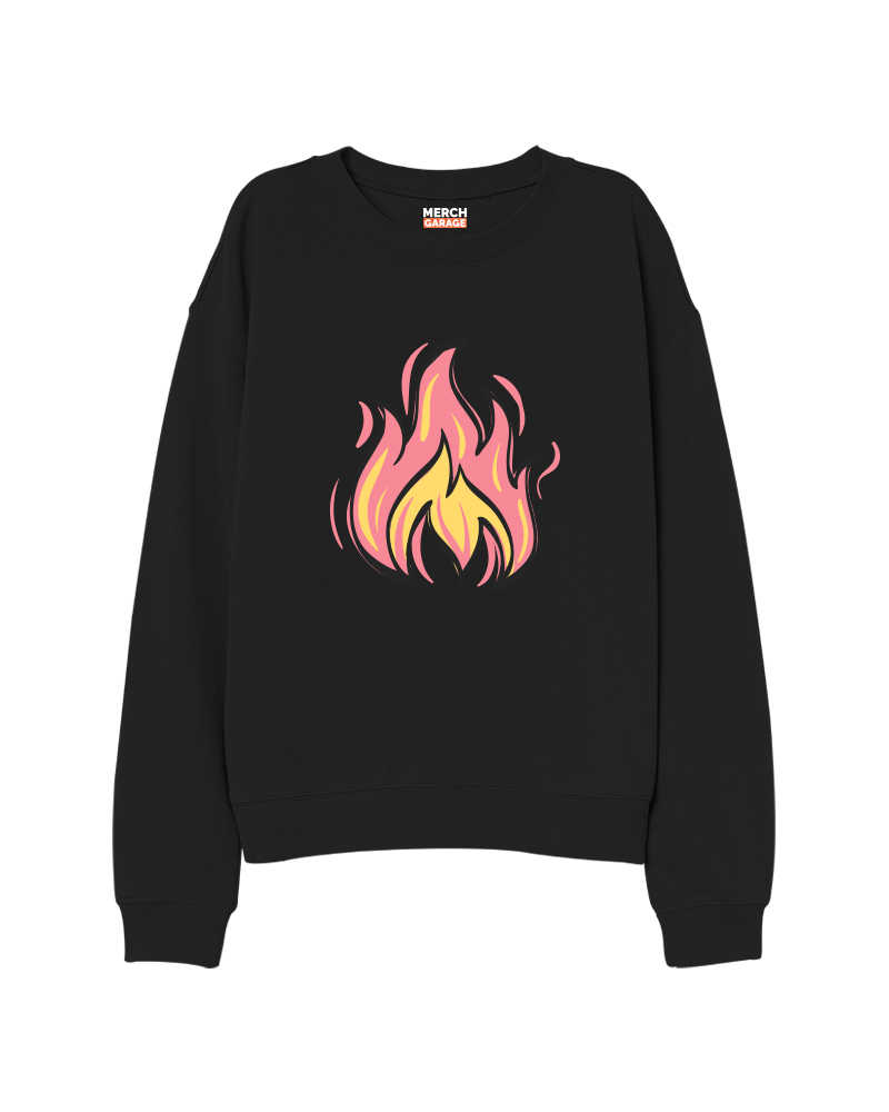 Hello 911 i m on fire Sweatshirt - Black