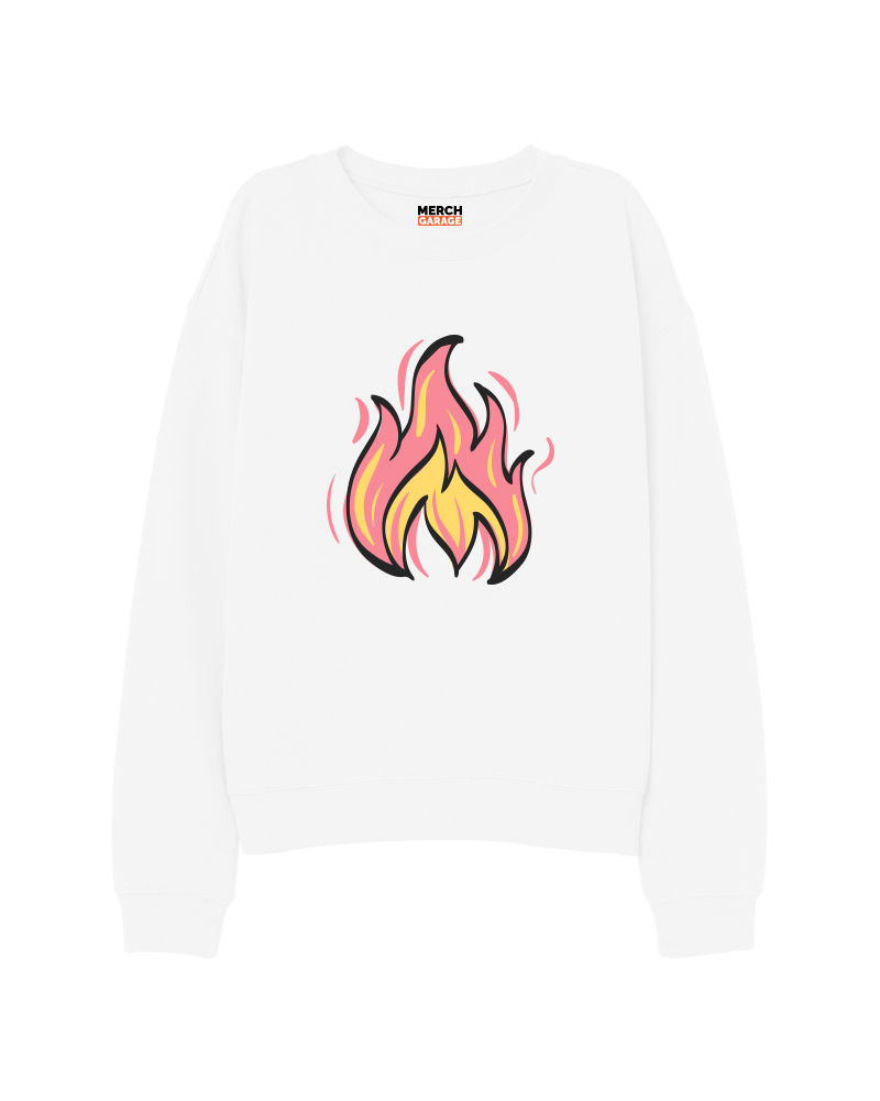 Hello 911 i m on fire Sweatshirt - White
