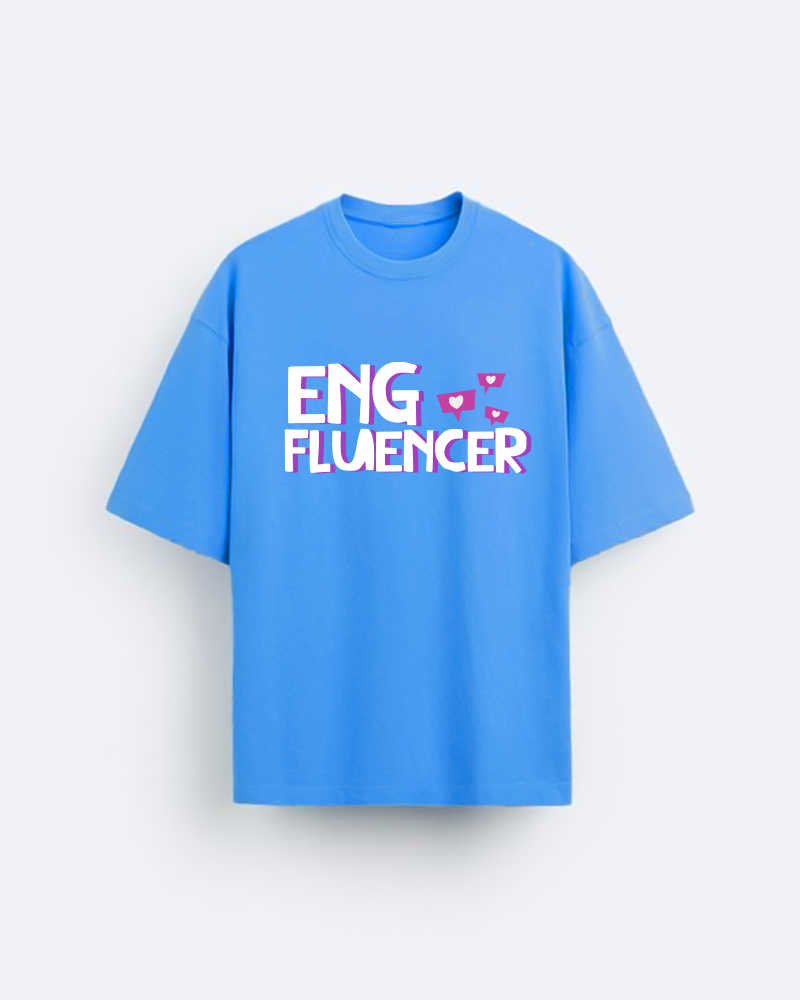 Engfluencer Oversized Tshirt - Blue