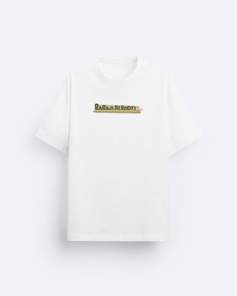 Babaji Ki Booti White Oversized Tshirt