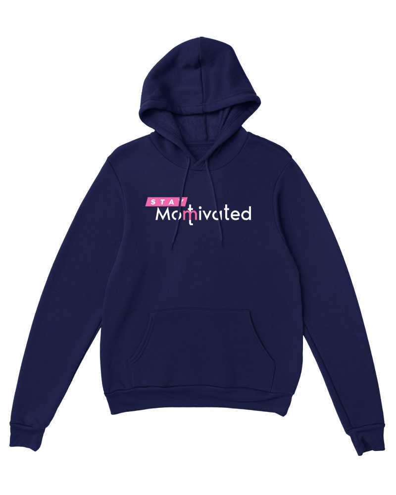 Stay Motivated Hoodie - Navy Blue