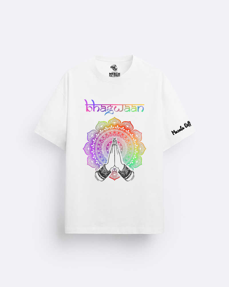 Bhagwaan F&B White Oversized Tshirt