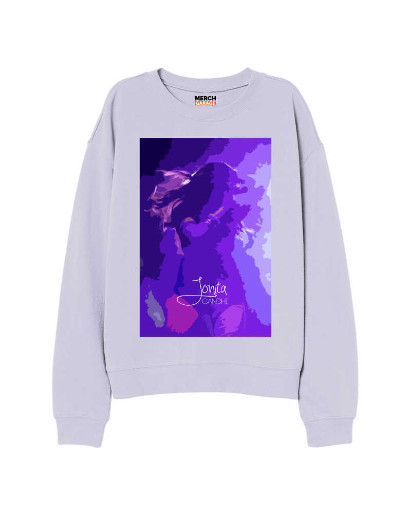 Jonita Gandhi Abstract Design Lavender Sweatshirt