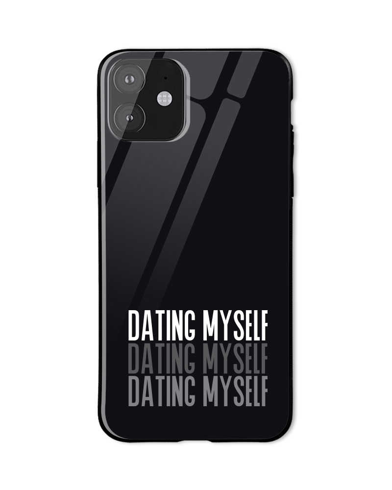 Dating Myself Mobile Cover - Black