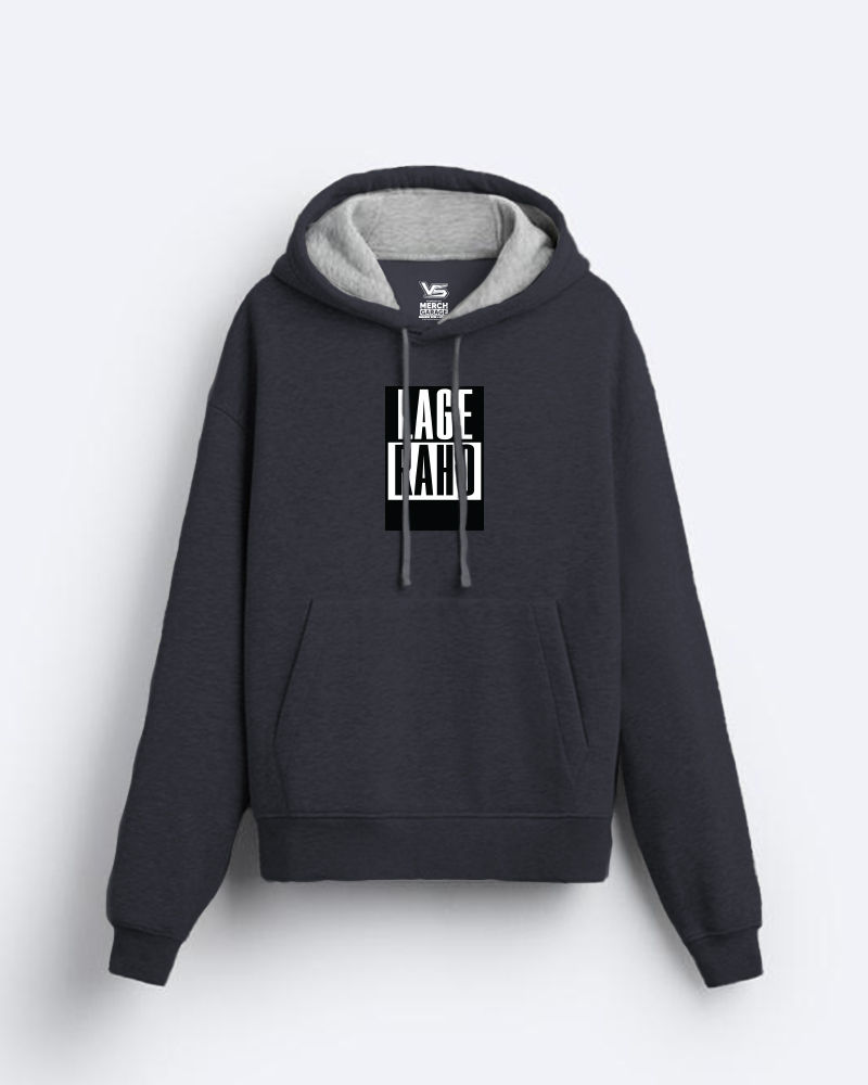 Lage Raho Grey / Charcoal Fleeced Kangaroo Pockets Hoodie