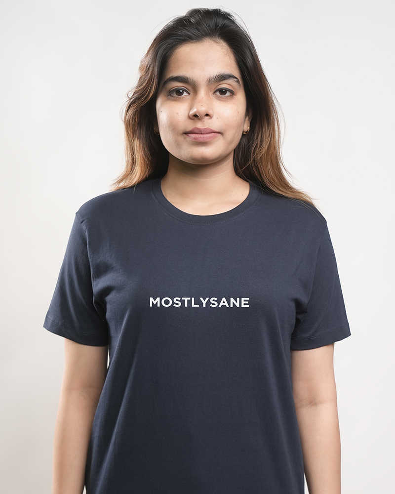 MostlySane Tshirt - Navy Blue