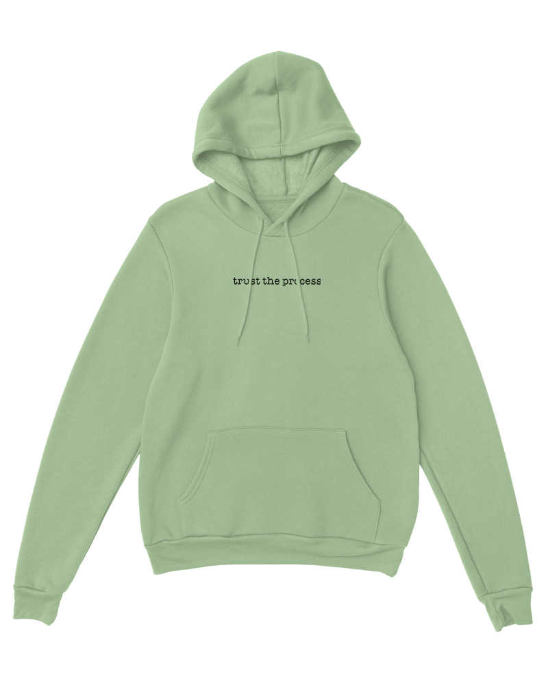 Trust The Process Hoodie (Black Font)- Nile Green