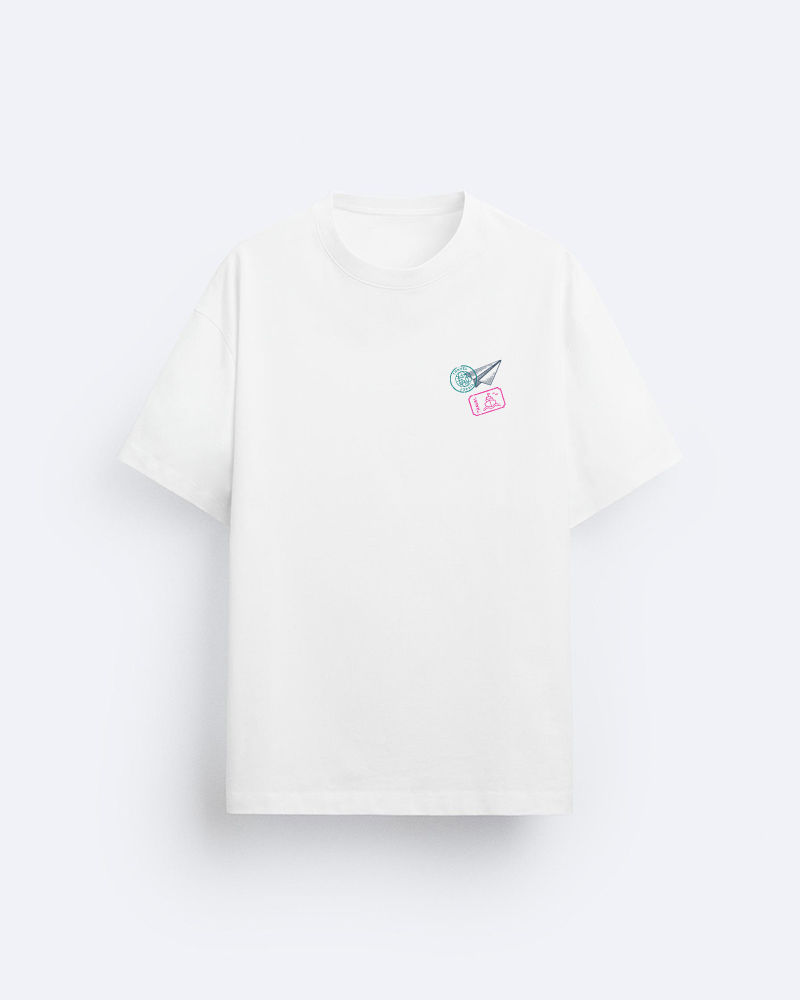 Catch Flights Not Feelings White Oversized Tshirt