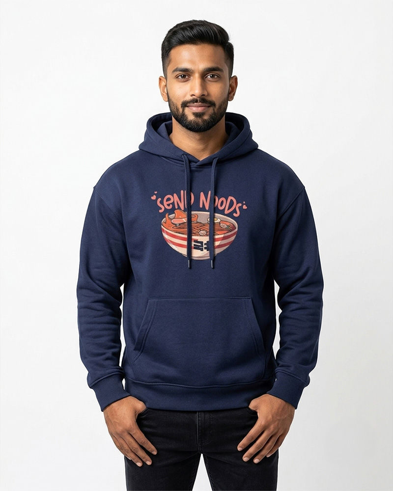 Send Noods Navy Blue Hoodie