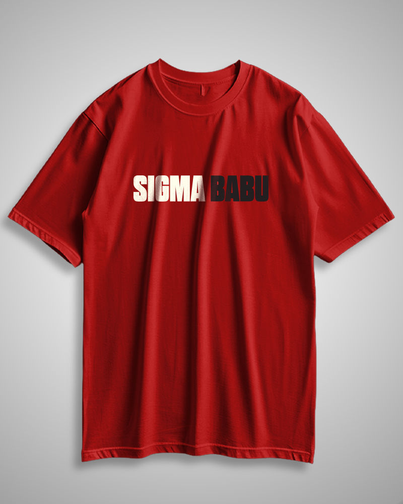 Sigma Babu Red Oversized Tshirt