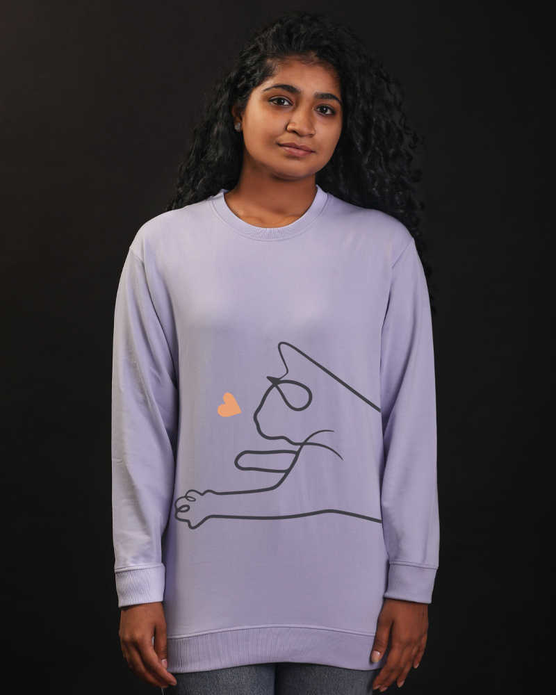 I'll do this right meow regular fit sweatshirt