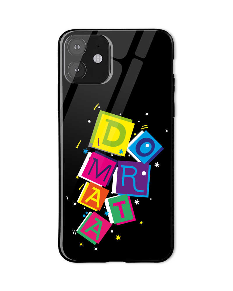 Domrata Glass Mobile Cover - Black