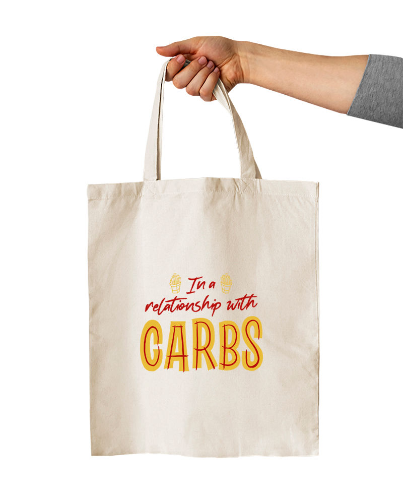 In Relationship with carbs Tote Bag