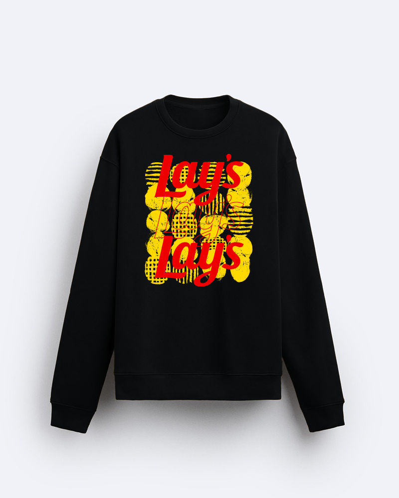 Lays Red Black Regular Fit Sweatshirt