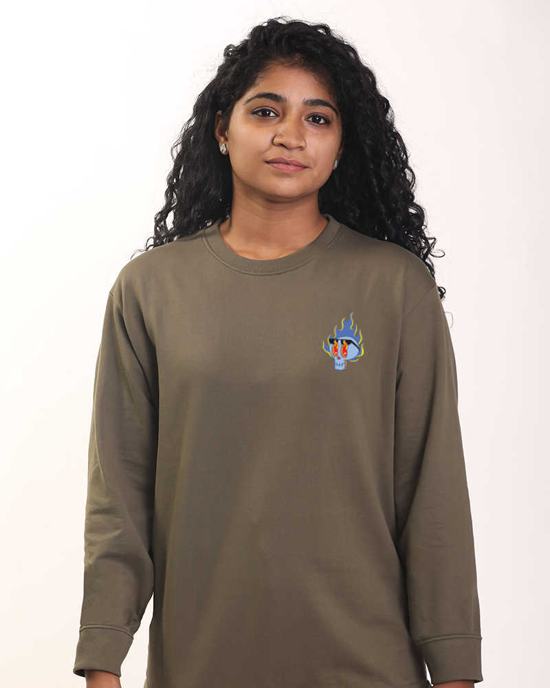 Oru Naragam Regular Fit Sweatshirt - Olive Green