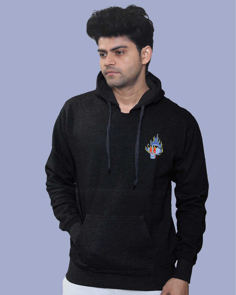 Oru Naragam Kangaroo Pocket Hoodie - Black