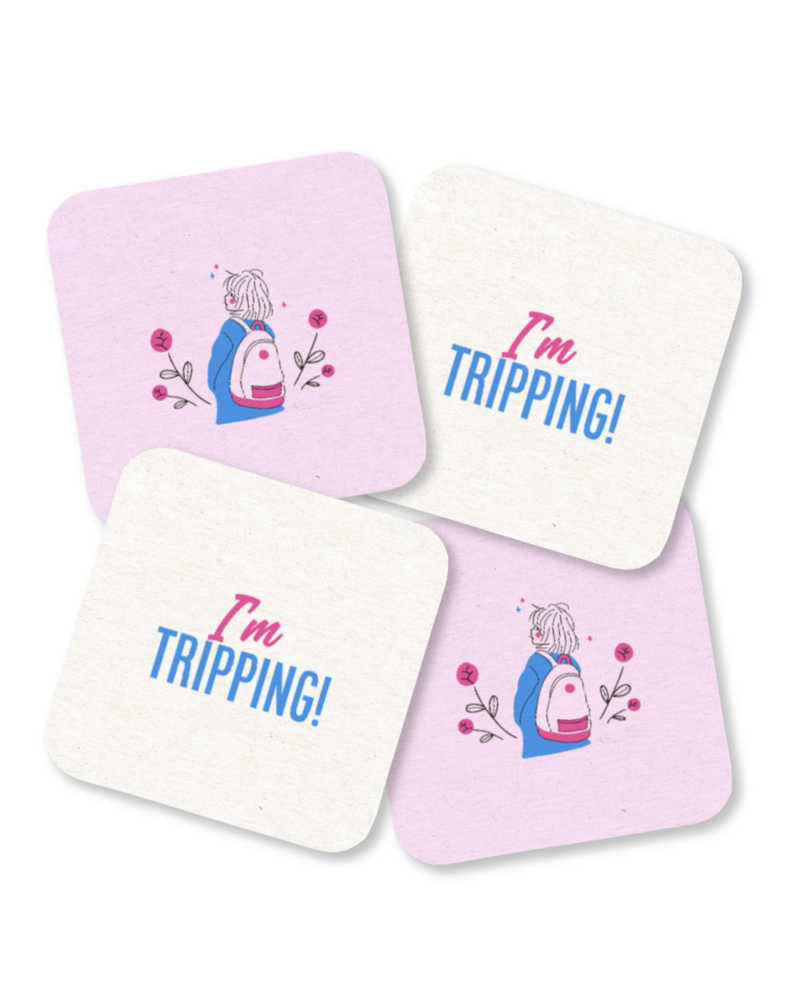 TopDawg  Carolines Treasures, Inc,Letter Monogram Retro Cup Holder Car  Coasters (Set of 2),638508563620