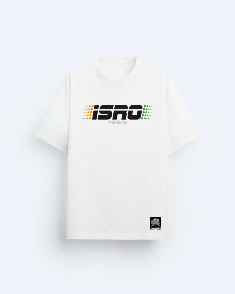 ISRO Legacy White Oversized T-Shirt 