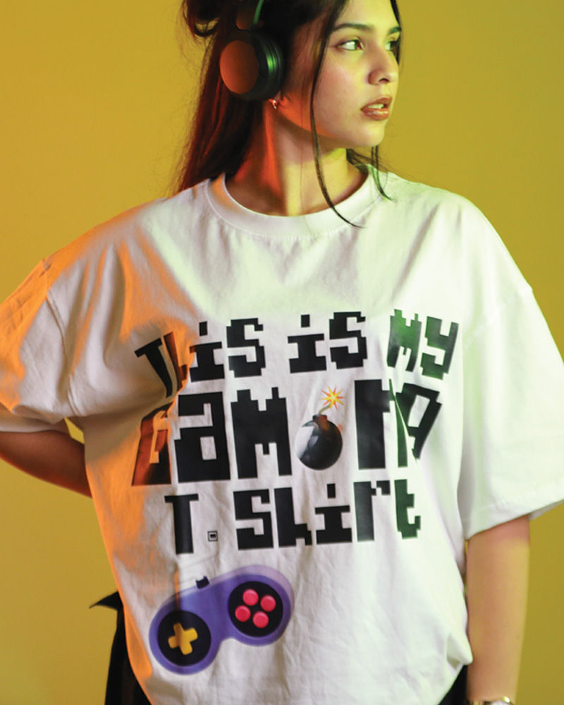 This is My Gaming Tshirt Oversized - White