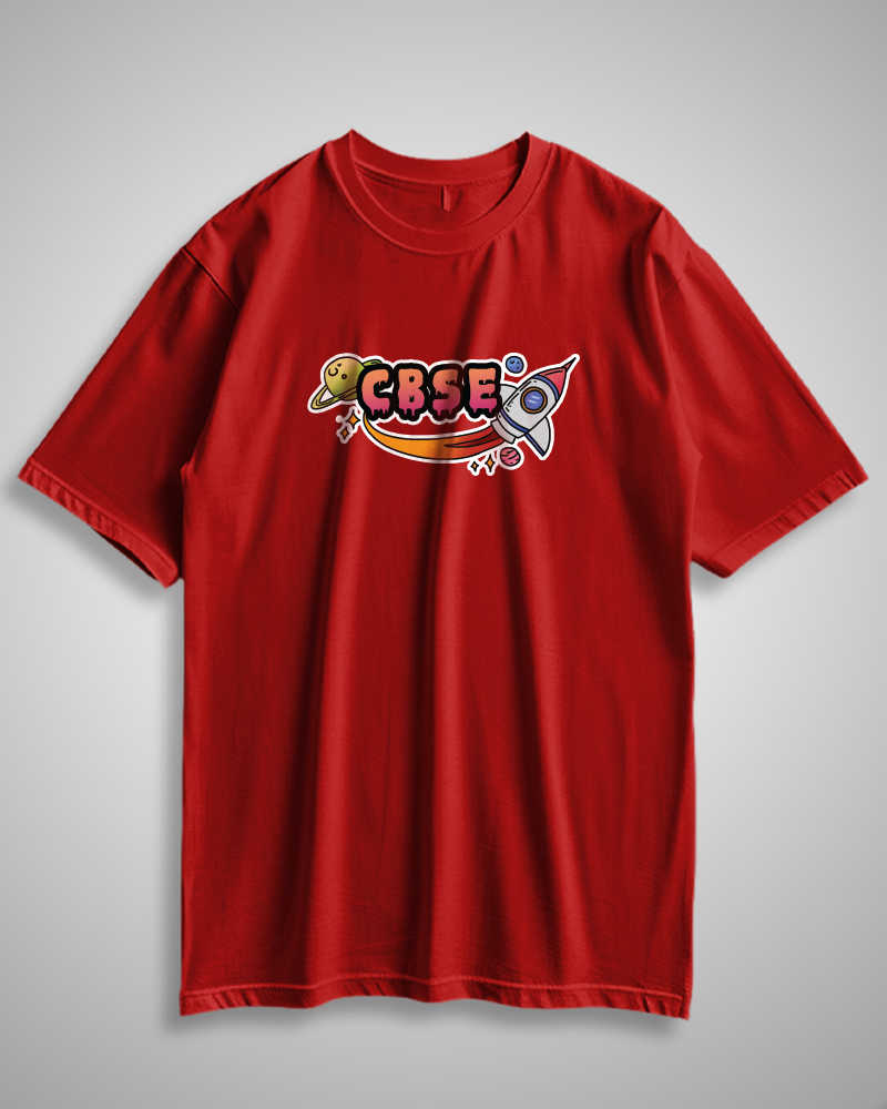 CBSE Rocket Red Oversized Tshirt