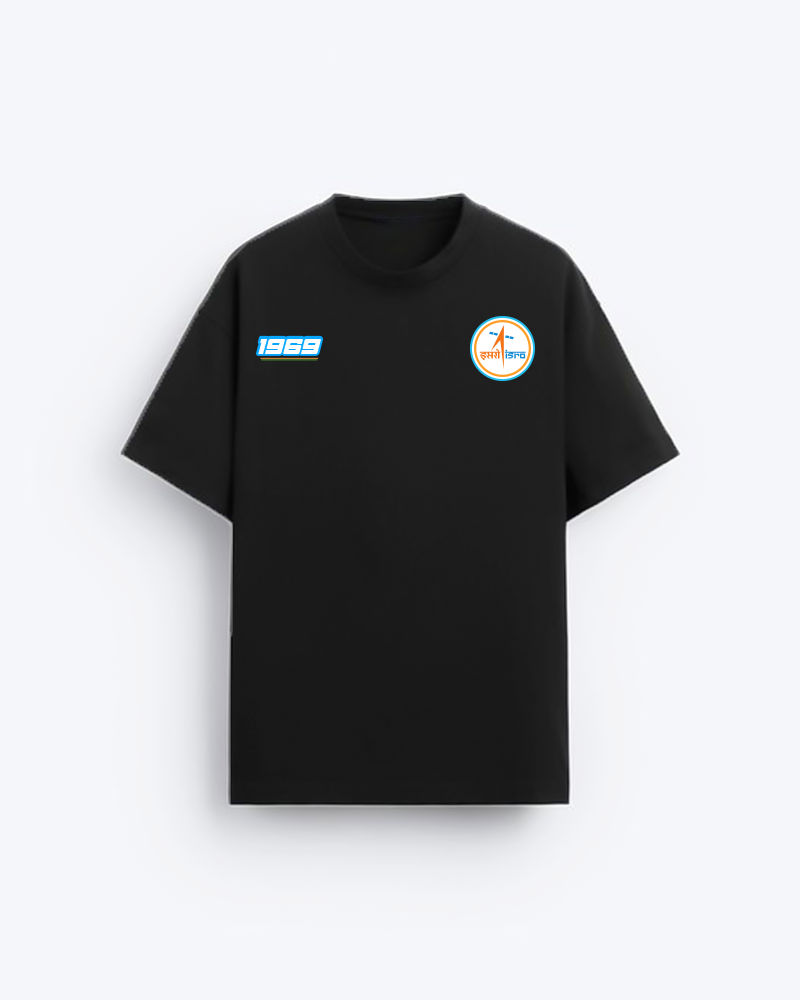 ISRO 1969 Black Oversized Tshirt