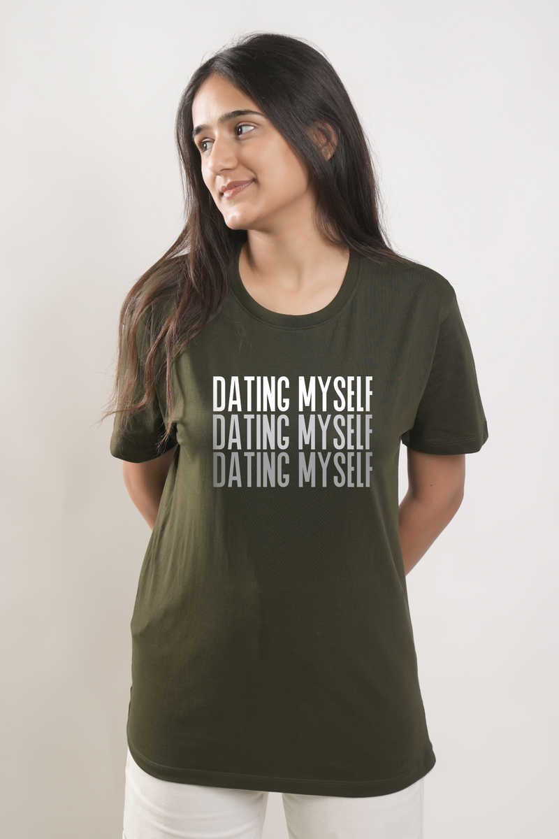 Dating Myself Tshirt - Military Green